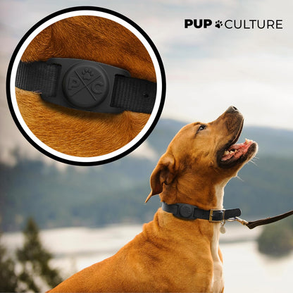 Airtag Dog Collar Holder - Durable Silicone Tracking Solution for Dogs & Cats - Keep Your Pets Safe with Apple Airtag Technology
